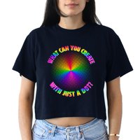 Colorful What Can You Create With Just A Dot Crop Top