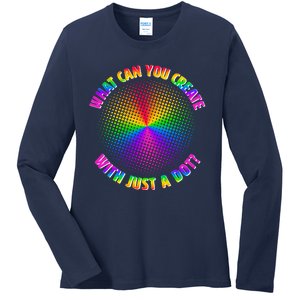 Colorful What Can You Create With Just A Dot Ladies Long Sleeve Shirt