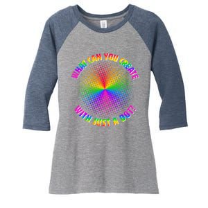 Colorful What Can You Create With Just A Dot Women's Tri-Blend 3/4-Sleeve Raglan Shirt