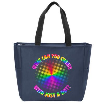 Colorful What Can You Create With Just A Dot Zip Tote Bag