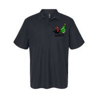 Cat What Christmas Tree Xmas Light Santa Hat Funny Black Cat Softstyle Adult Sport Polo