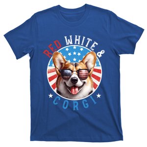 Cardigan Welsh Corgi Dog 4th Of July Red White And Cardigan Gift T-Shirt