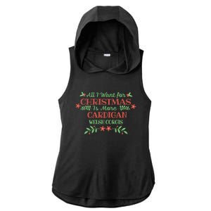 Cardigan Welsh Corgi Christmas Dog Lover Funny Saying Xmas Gift Ladies PosiCharge Tri-Blend Wicking Draft Hoodie Tank