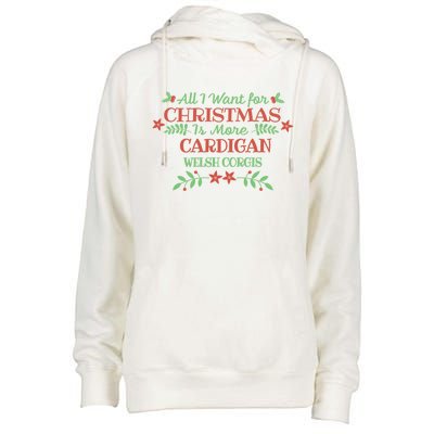 Cardigan Welsh Corgi Christmas Dog Lover Funny Saying Xmas Gift Womens Funnel Neck Pullover Hood