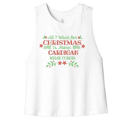 Cardigan Welsh Corgi Christmas Dog Lover Funny Saying Xmas Gift Women's Racerback Cropped Tank