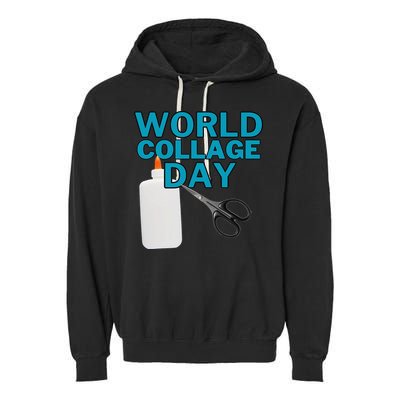 Celebrate World Collage Day Garment-Dyed Fleece Hoodie