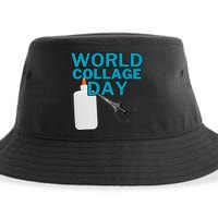 Celebrate World Collage Day Sustainable Bucket Hat