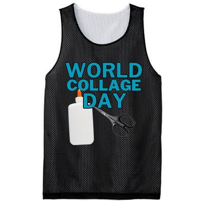 Celebrate World Collage Day Mesh Reversible Basketball Jersey Tank