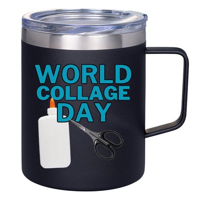 Celebrate World Collage Day 12oz Stainless Steel Coffee Mug