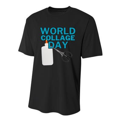 Celebrate World Collage Day Youth Performance Sprint T-Shirt
