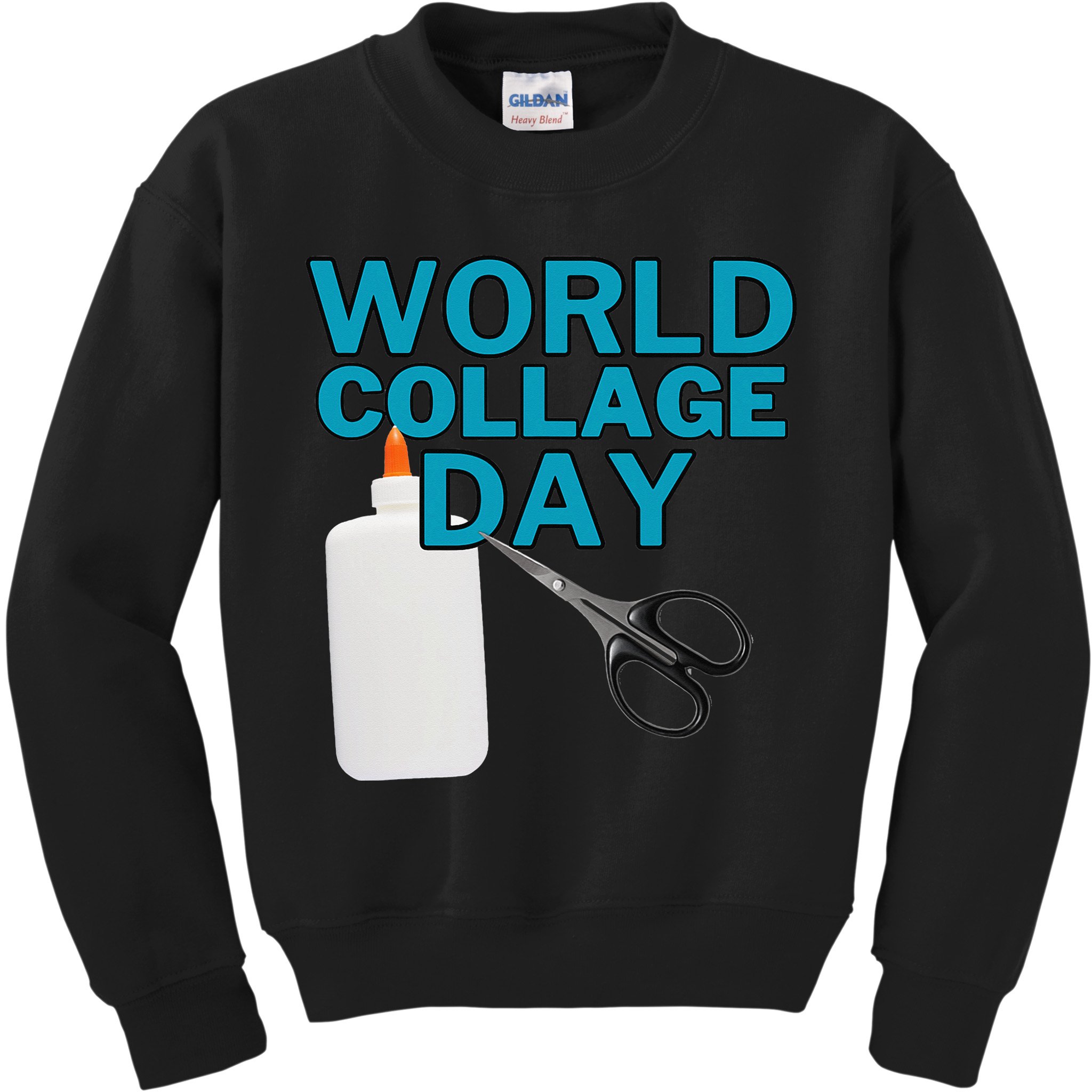 Celebrate World Collage Day Kids Sweatshirt