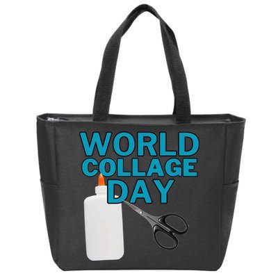 Celebrate World Collage Day Zip Tote Bag