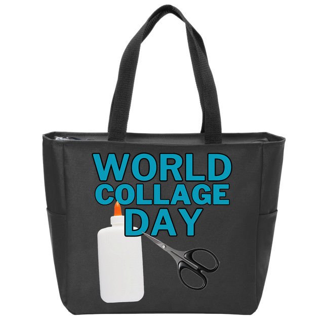 Celebrate World Collage Day Zip Tote Bag