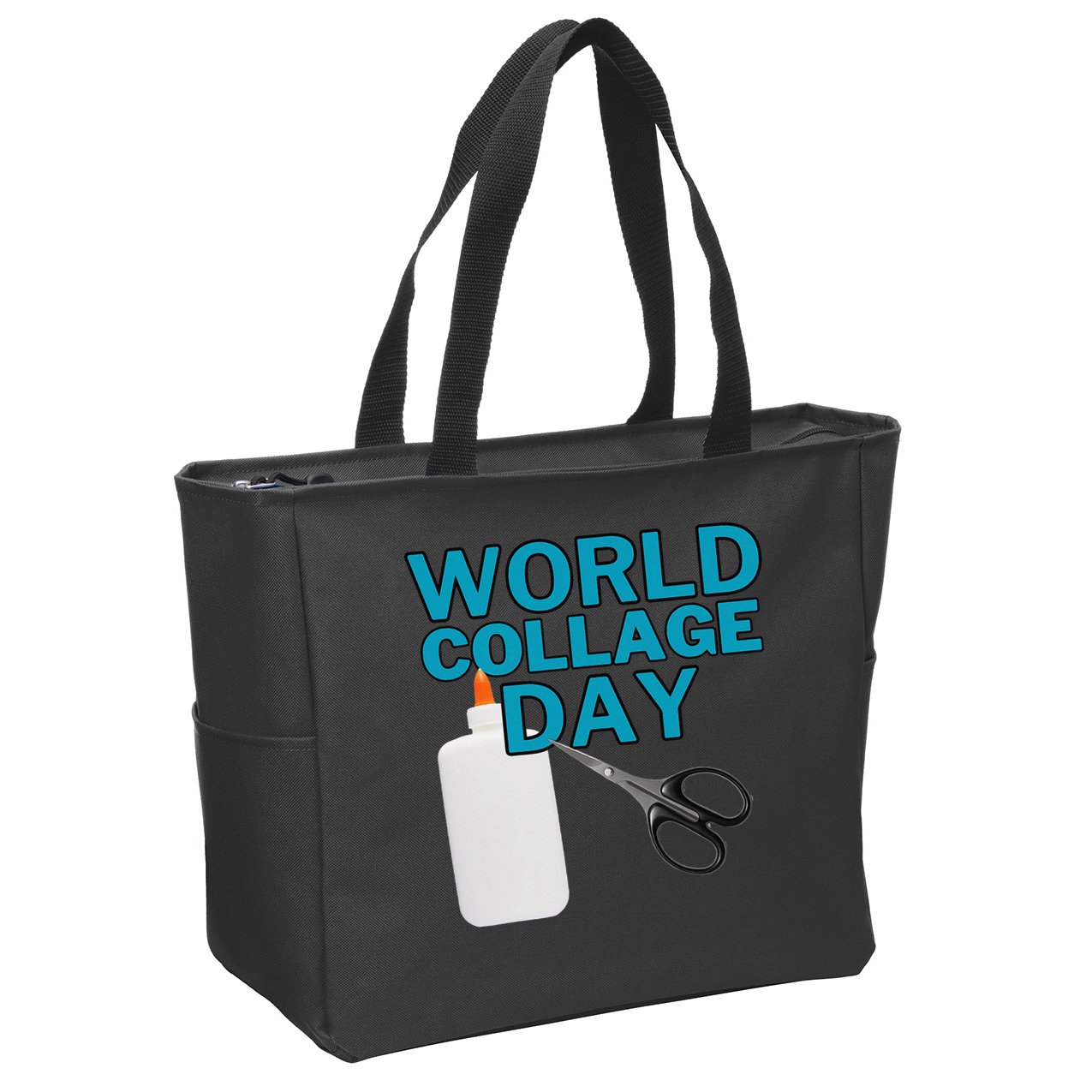 Celebrate World Collage Day Zip Tote Bag