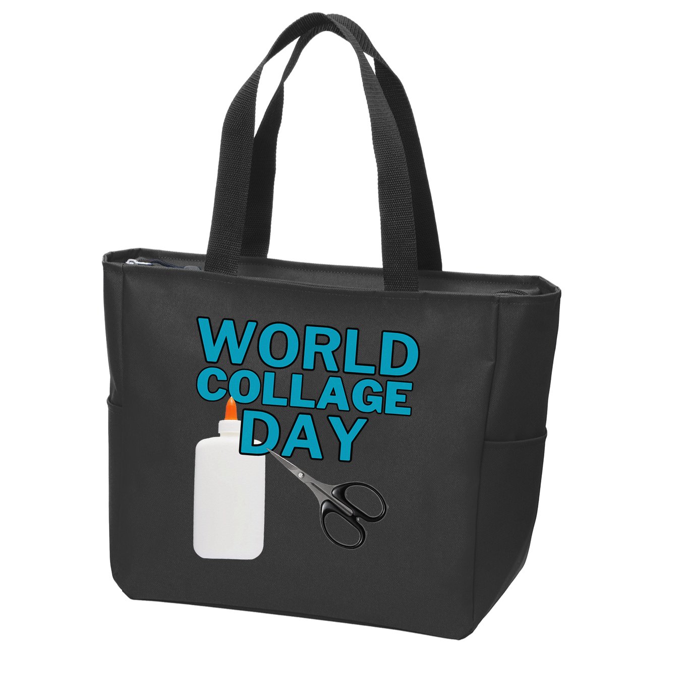 Celebrate World Collage Day Zip Tote Bag