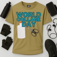 Celebrate World Collage Day Cooling Performance Crew T-Shirt