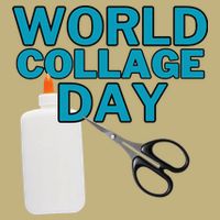 Celebrate World Collage Day Button
