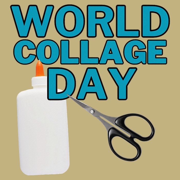 Celebrate World Collage Day Button