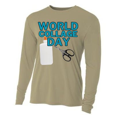 Celebrate World Collage Day Cooling Performance Long Sleeve Crew