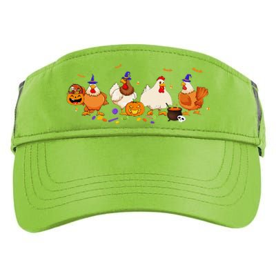 Cute Witch Chicken Chick Pumpkin Halloween Farm Farmer Adult Drive Performance Visor