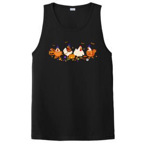 Cute Witch Chicken Chick Pumpkin Halloween Farm Farmer PosiCharge Competitor Tank