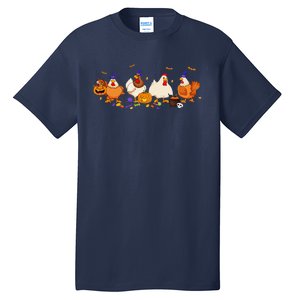 Cute Witch Chicken Chick Pumpkin Halloween Farm Farmer Tall T-Shirt