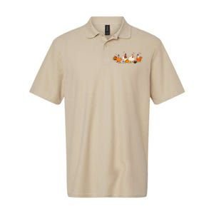 Cute Witch Chicken Chick Pumpkin Halloween Farm Farmer Softstyle Adult Sport Polo