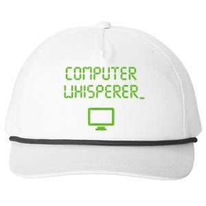 Computer Whisperer Cool Gift Tech Support Nerds Geeks Funny It Cute Gift Snapback Five-Panel Rope Hat