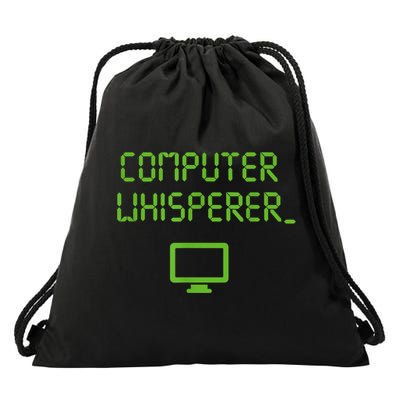 Computer Whisperer Cool Gift Tech Support Nerds Geeks Funny It Cute Gift Drawstring Bag