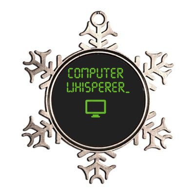 Computer Whisperer Cool Gift Tech Support Nerds Geeks Funny It Cute Gift Metallic Star Ornament