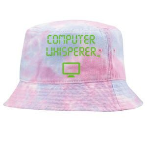 Computer Whisperer Cool Gift Tech Support Nerds Geeks Funny It Cute Gift Tie-Dyed Bucket Hat