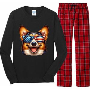 Cardigan Welsh Corgi 4th Of July Patriotic Dog American Meaningful Gift Long Sleeve Pajama Set