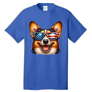 Cardigan Welsh Corgi 4th Of July Patriotic Dog American Meaningful Gift Tall T-Shirt