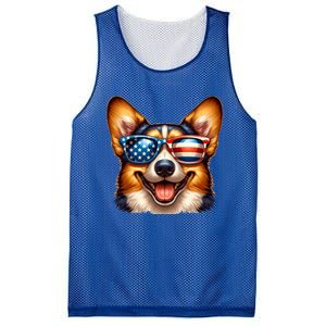 Cardigan Welsh Corgi 4th Of July Patriotic Dog American Meaningful Gift Mesh Reversible Basketball Jersey Tank