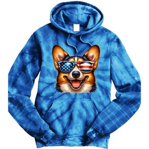 Cardigan Welsh Corgi 4th Of July Patriotic Dog American Meaningful Gift Tie Dye Hoodie