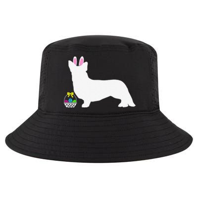 Cardigan Welsh Corgi Easter Bunny Dog Silhouette Cool Comfort Performance Bucket Hat