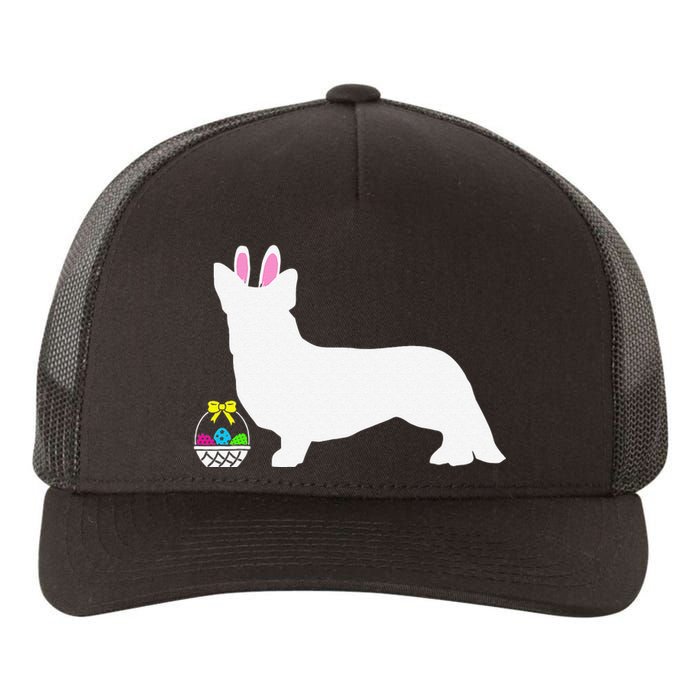 Cardigan Welsh Corgi Easter Bunny Dog Silhouette Yupoong Adult 5-Panel Trucker Hat