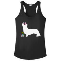 Cardigan Welsh Corgi Easter Bunny Dog Silhouette Ladies PosiCharge Competitor Racerback Tank