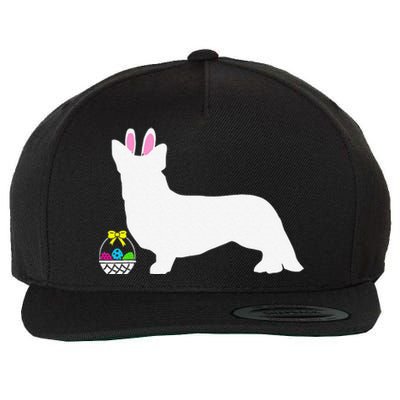 Cardigan Welsh Corgi Easter Bunny Dog Silhouette Wool Snapback Cap