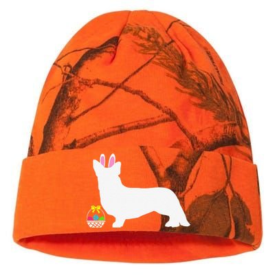 Cardigan Welsh Corgi Easter Bunny Dog Silhouette Kati Licensed 12" Camo Beanie