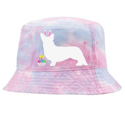 Cardigan Welsh Corgi Easter Bunny Dog Silhouette Tie-Dyed Bucket Hat