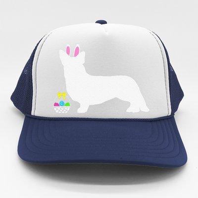 Cardigan Welsh Corgi Easter Bunny Dog Silhouette Trucker Hat