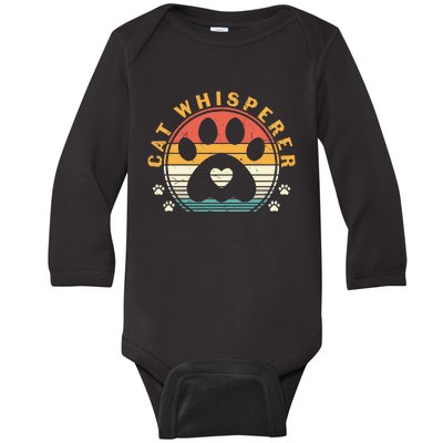 Cat Whisperer Cat Baby Long Sleeve Bodysuit