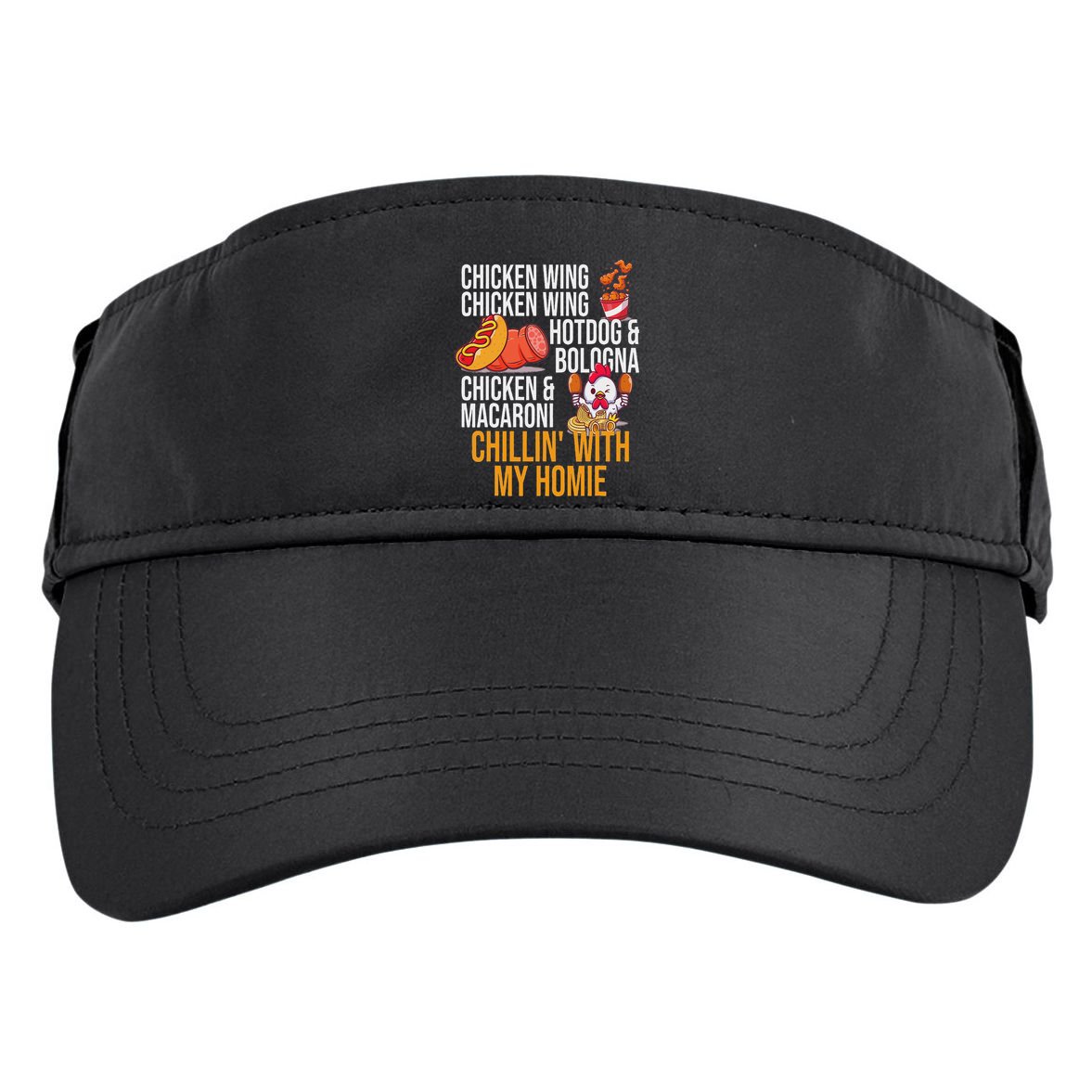Chicken Wing Chicken Wing Hot Dog And Bologna Adult Drive Performance Visor
