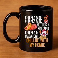 Chicken Wing Chicken Wing Hot Dog And Bologna 11oz C Handle Ceramic Mug