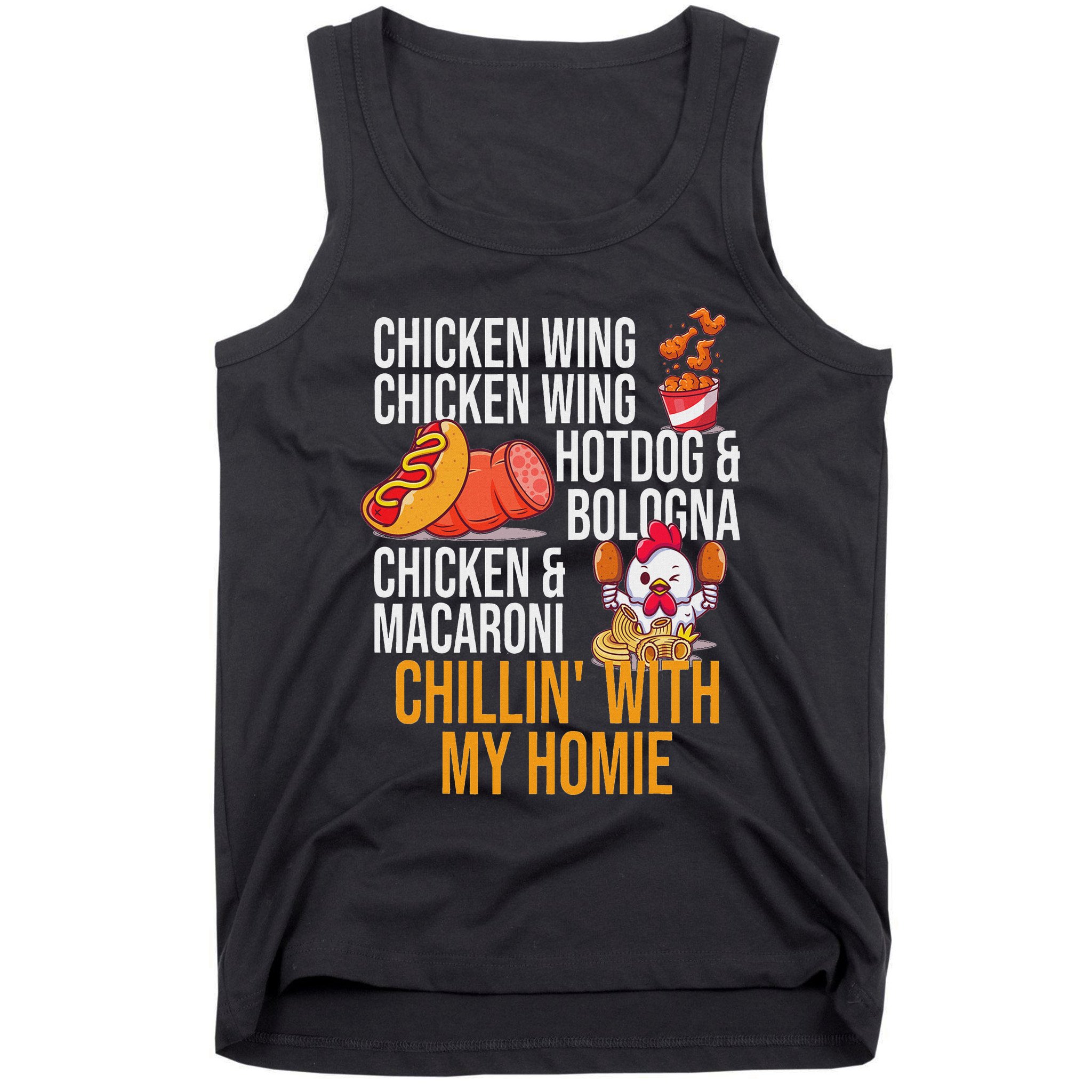 Chicken Wing Chicken Wing Hot Dog And Bologna Tank Top