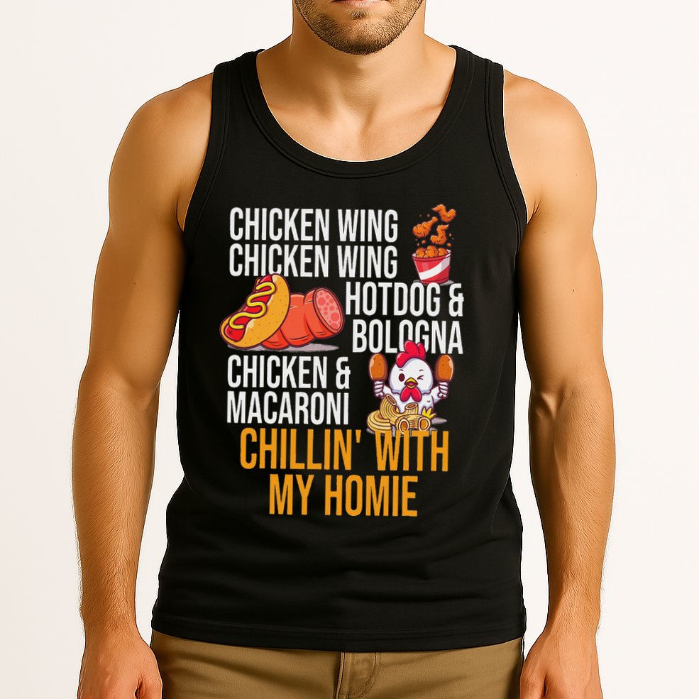 Chicken Wing Chicken Wing Hot Dog And Bologna Tank Top
