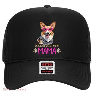 Cardigan Welsh Corgi Dog Breed Mama Cute Puppy Mother Gift High Crown Mesh Back Trucker Hat