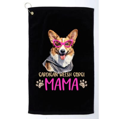 Cardigan Welsh Corgi Dog Breed Mama Cute Puppy Mother Gift Platinum Collection Golf Towel