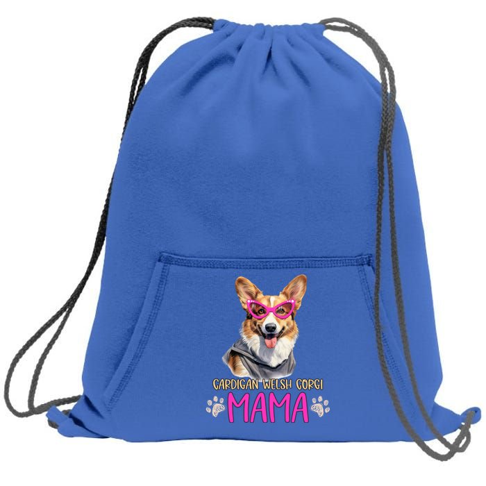 Cardigan Welsh Corgi Dog Breed Mama Cute Puppy Mother Gift Sweatshirt Cinch Pack Bag